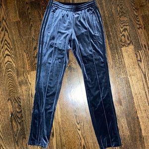 Adidas navy blue velvet track pants never worn